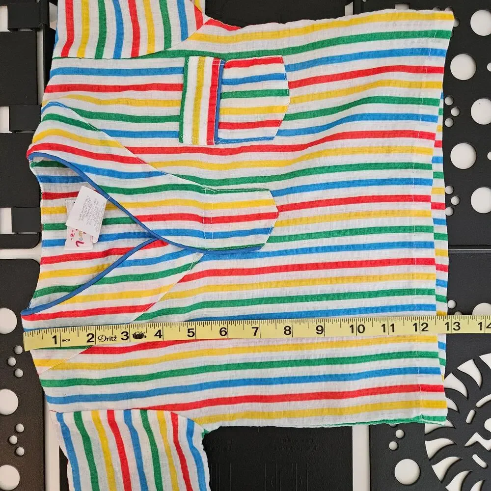 Tom N Jerry Vintage Circus Stripes Kid's‎ Toddler Pajama Set | Size 2